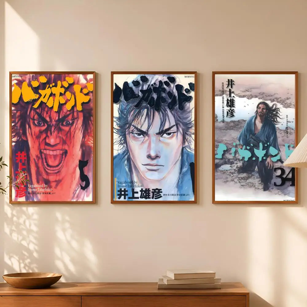 Vagabond Manga Wall Poster – Self-Stick HD Waterproof Art Print Wall Art Poster Axl