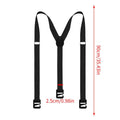 Y-Back Men's Suspenders – Adjustable Heavy Duty Elastic Braces Suspenders & Braces Axl Black