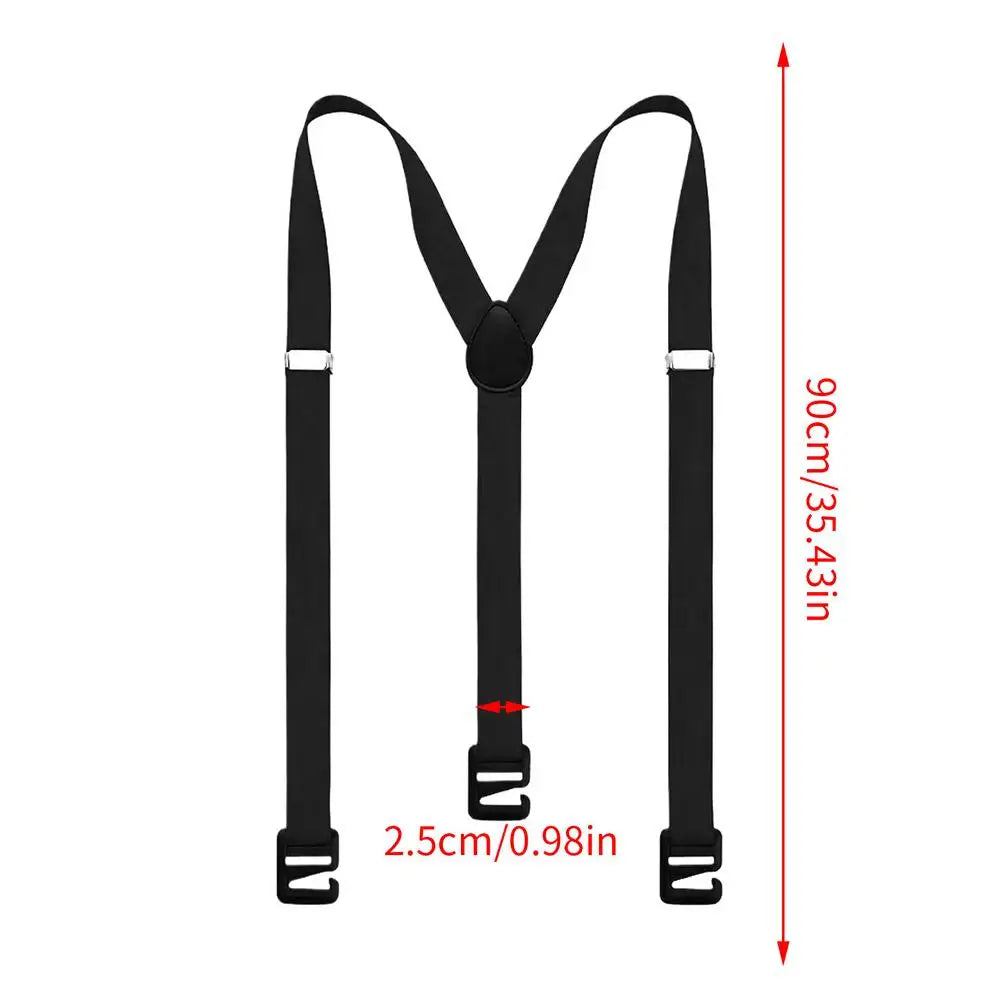 Y-Back Men's Suspenders – Adjustable Heavy Duty Elastic Braces Suspenders & Braces Axl Black