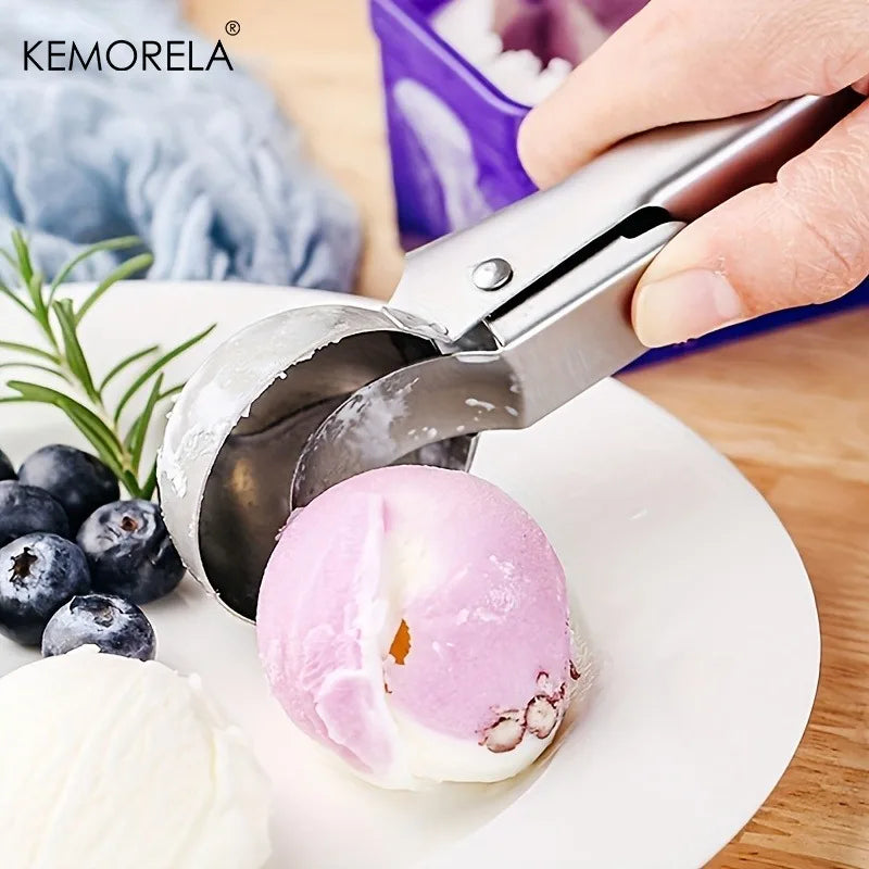KEMORELA Stainless Steel Ice Cream Scoop – Ergonomic Handle Ice Cream Scoop Axl