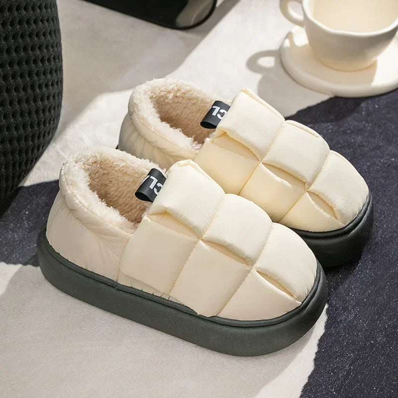 Women's Winter Plush Slippers – Warm Non-Slip Furry House Slides Winter House Slippers Axl