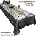 Halloween Lace Spider Web Tablecloth Black 48x96 Inch Halloween Tablecloth Axl black