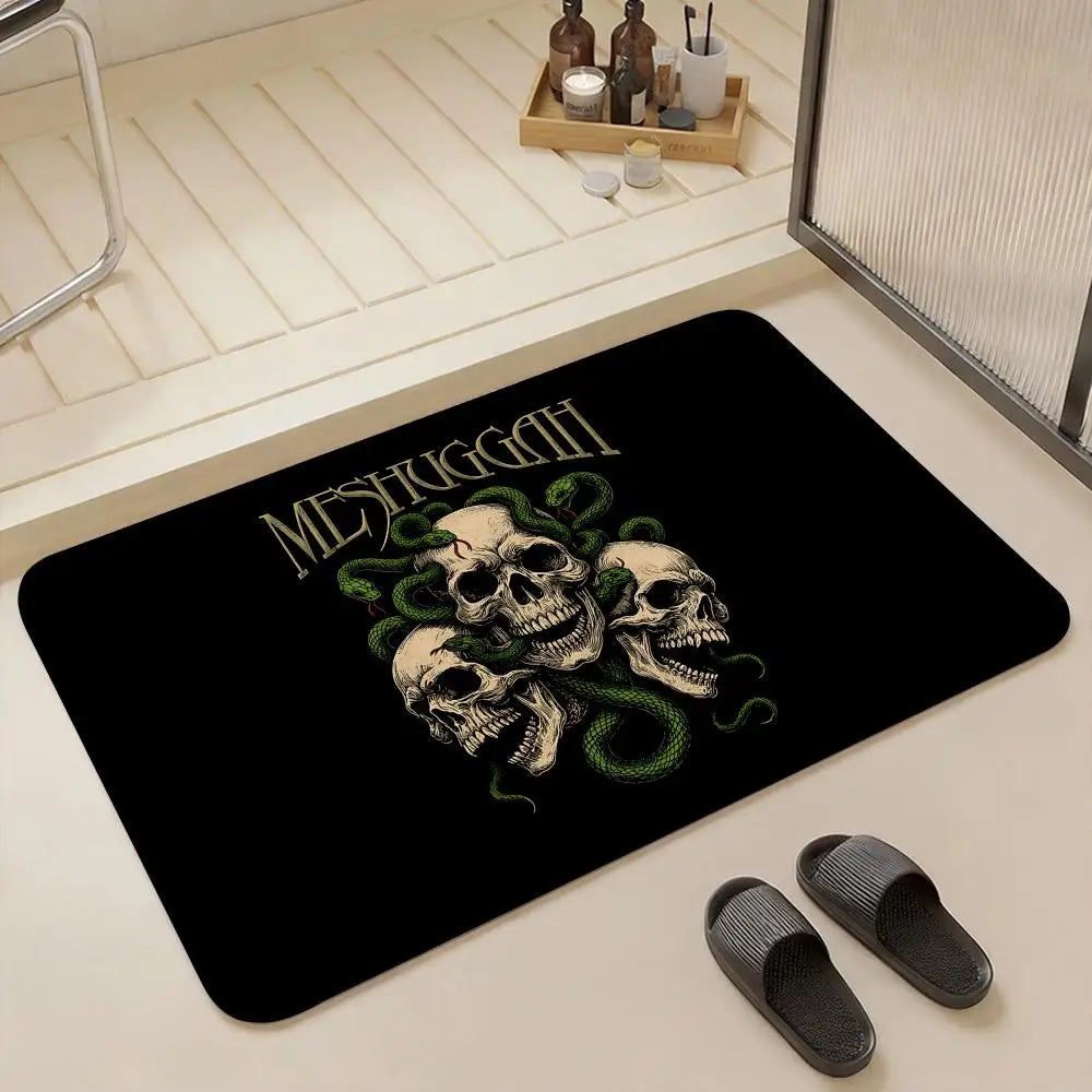 Meshuggah Metal Band Flannel Floor Mat – Non-Slip Indoor Rug Flannel Floor Mat Axl