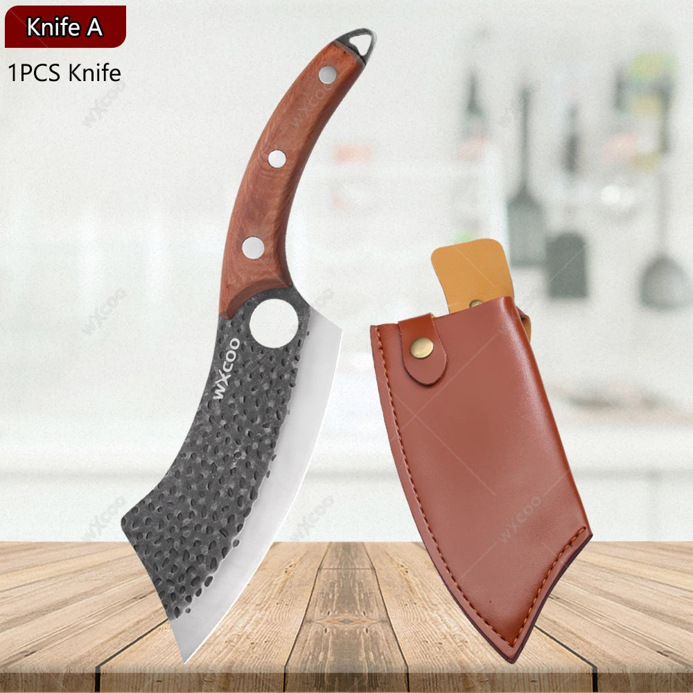 WXCOO Hand Forged Stainless Steel Boning & Chef Knife Kitchen Chef Knife Axl Knife A