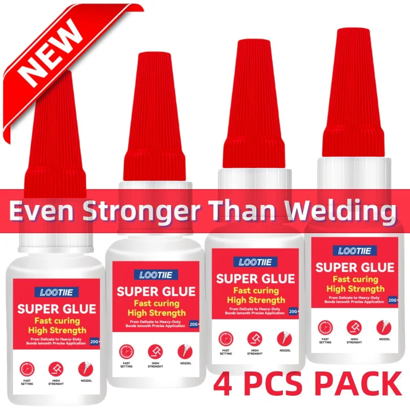 4-Pack Fast Bonding Glue – 10s Instant Adhesive for Multi-Surface Instant Adhesive Axl 20g-4pcs