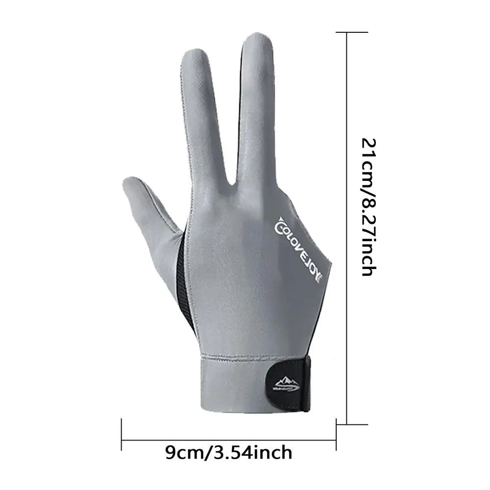 Fingerless Billiard Pool Glove – Non-Slip 3-Finger Cue Glove Billiard Cue Glove Axl gray right hand