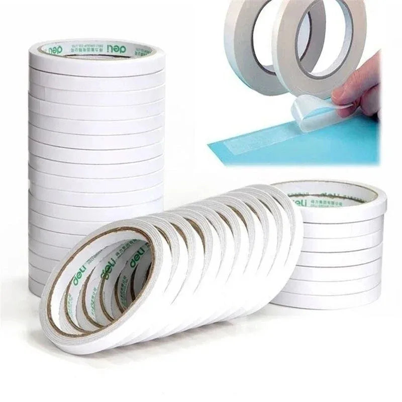 White Double-Sided Tape 1cm×120cm – DIY Craft Stationery 4pk Double-Sided Tape Axl