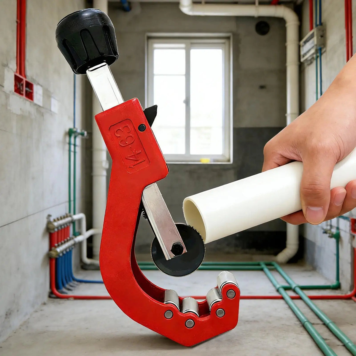 Manual PVC & PE Pipe Cutter – Cuts PP, PVC, Aluminum Tubing Pipe Cutter Tool Axl