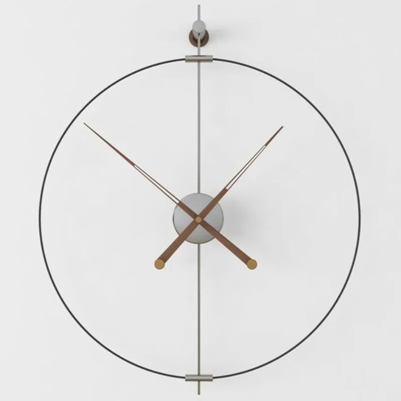 Nordic Large Silent Wall Clock – Minimalist Modern Home Decor Wall Clock Axl Sliver 63X75CM