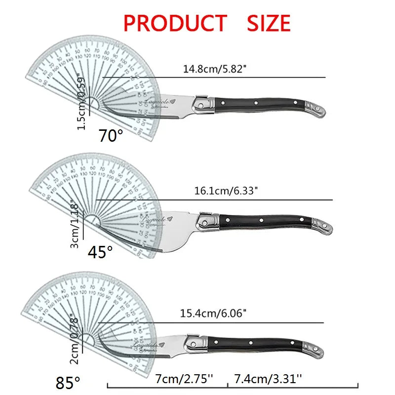 3-Piece Laguiole Style Cheese Knife Set – Butter Spreader & Slicer Cheese Knife Set Axl