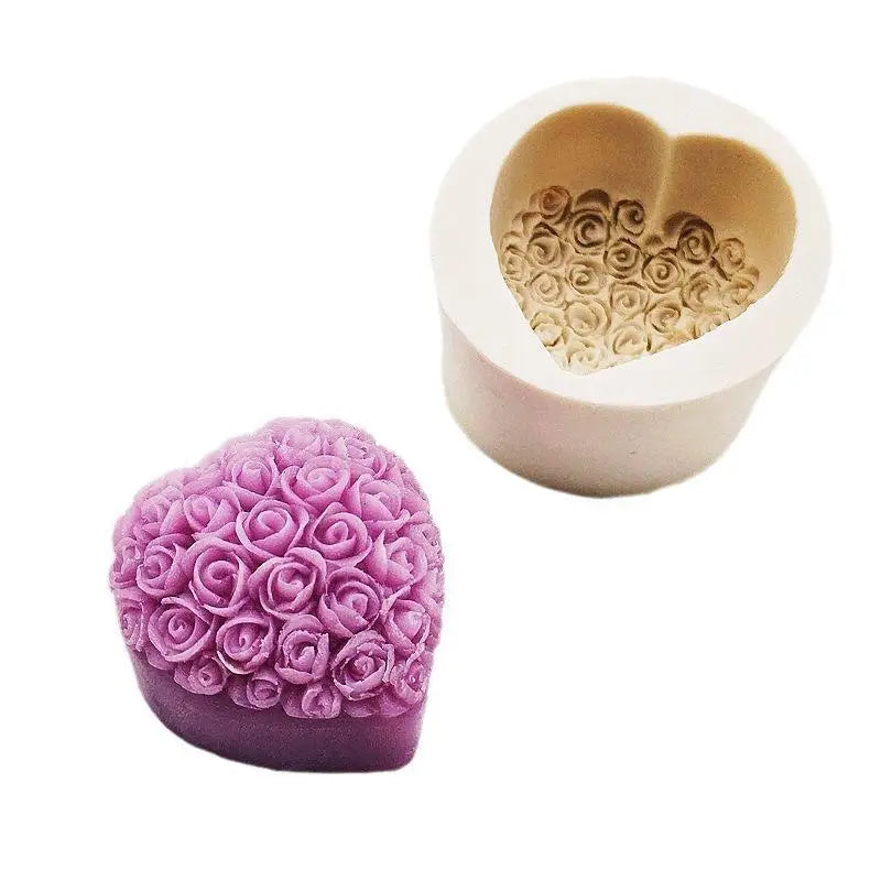 Rose & Bow Silicone Mold – Chocolate, Candy, Soap & Candle DIY Silicone Baking Mold Axl