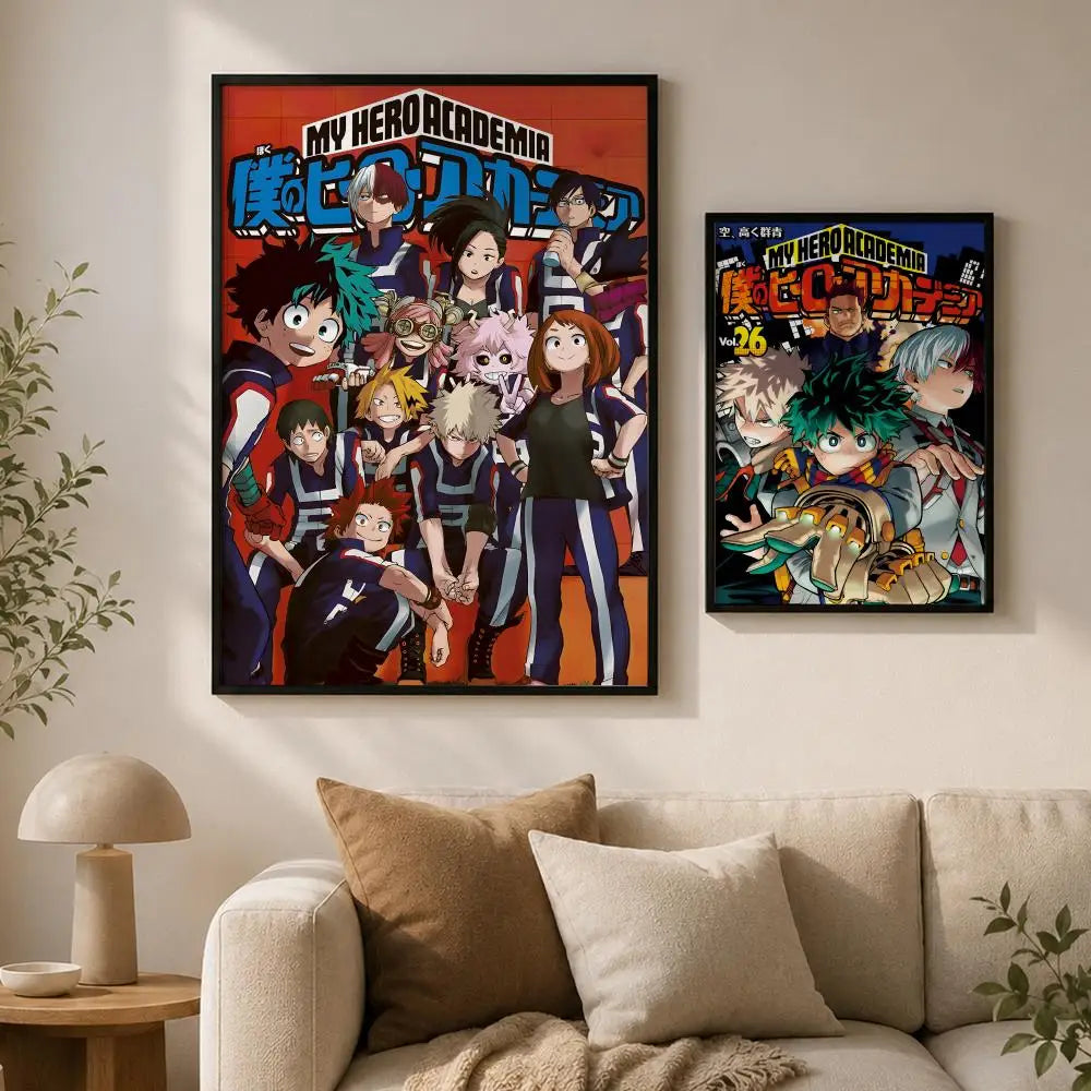 My Hero Academia Wall Poster – Self-Adhesive Waterproof Art Anime Wall Poster Axl