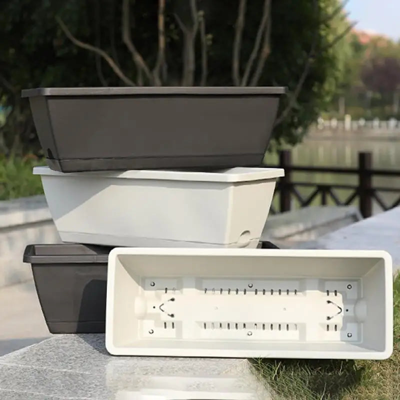 Self-Watering Planter Pot with Reservoir & Drainage – Indoor Self-Watering Planter Axl