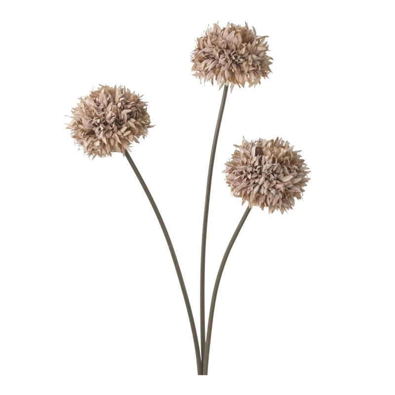 Silk Chrysanthemum Artificial Flower Bouquet | Wedding & Home Décor Artificial Flower Stem Axl Dark Khaki 1 PC