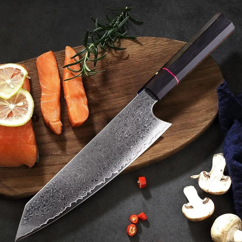 PLYS Damascus Steel Chef Knife VG10 Japanese Kitchen Knife Damascus Chef Knife Axl