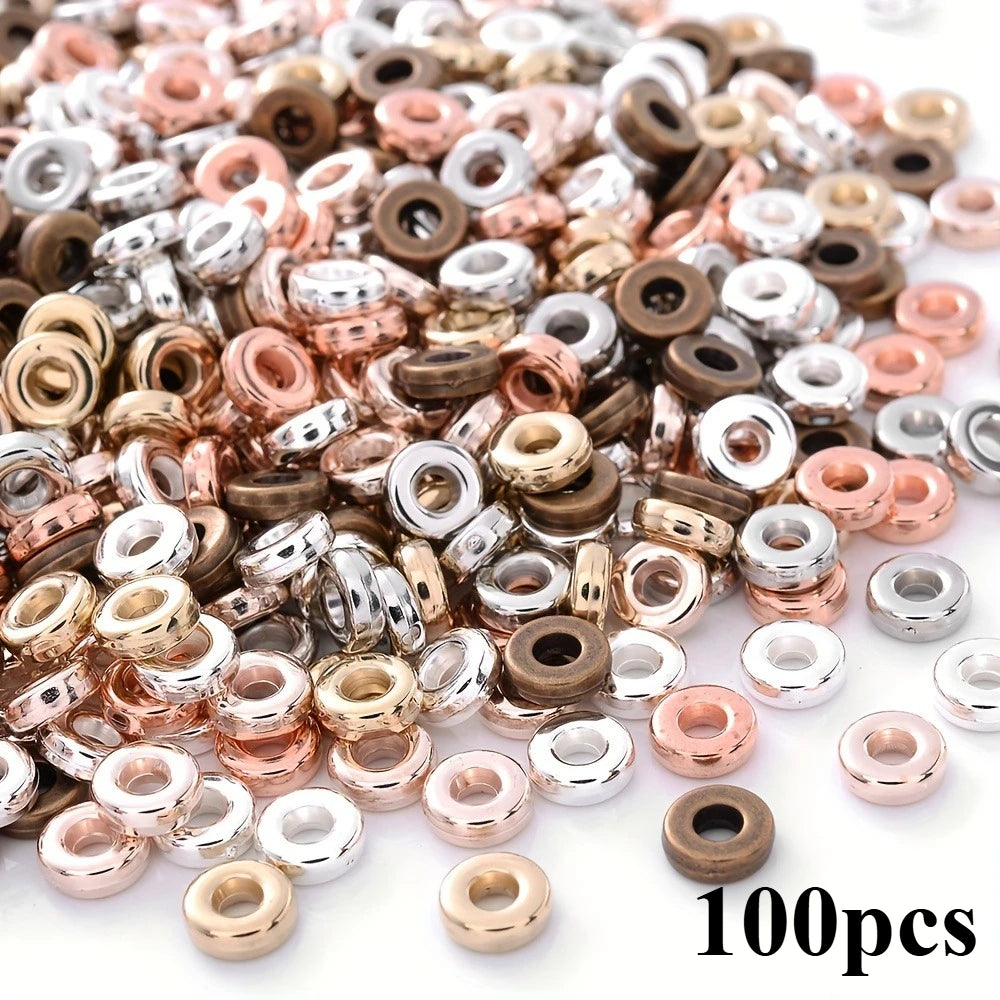 Flat Round Plastic Beads – DIY Bracelets, Necklaces & Earrings Jewelry Making Beads Axl Mixed