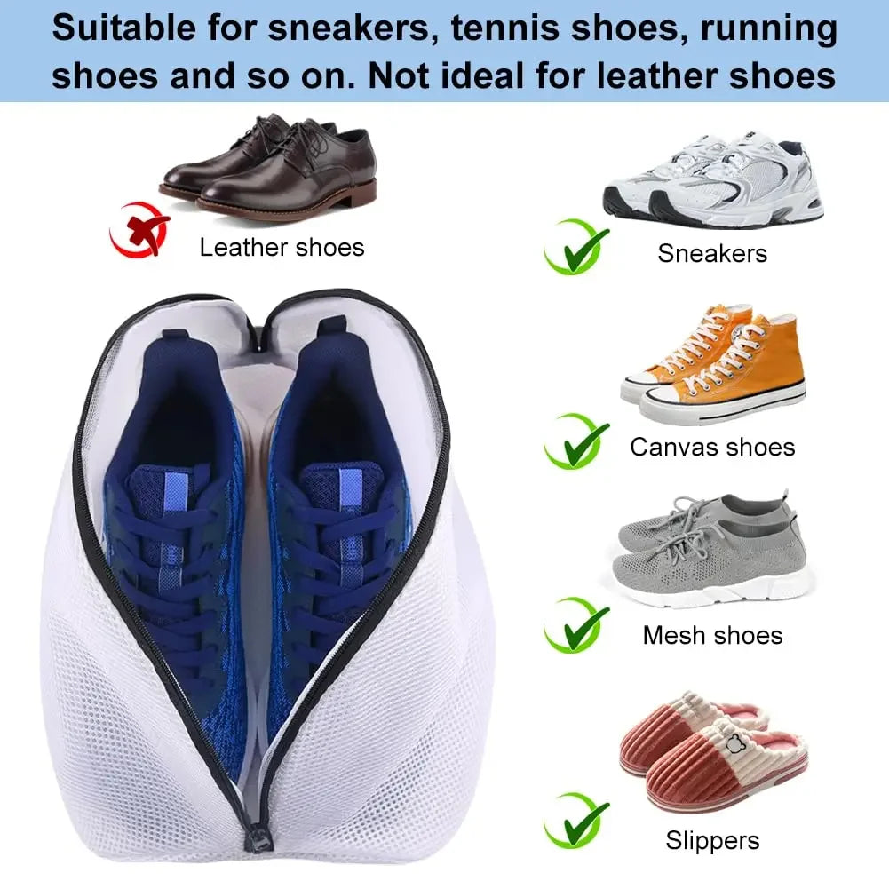 Mesh Shoe Laundry Bags with Zip Closure – Set of 3 Mesh Laundry Bag Axl