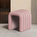 Luxury Velvet Accent Stool – Footrest & Makeup Bench Velvet Accent Stool Axl Pink