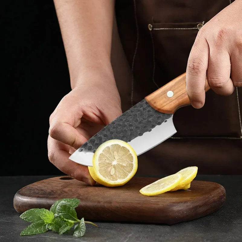 InLeung Forged Stainless Steel Boning Knife – Wood Handle Boning Kitchen Knife Axl