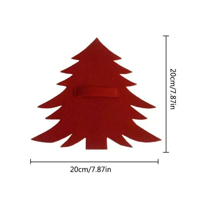 Christmas Tree Cutlery Holder – Festive Non-Woven Tableware Bag Cutlery Holder Bag Axl