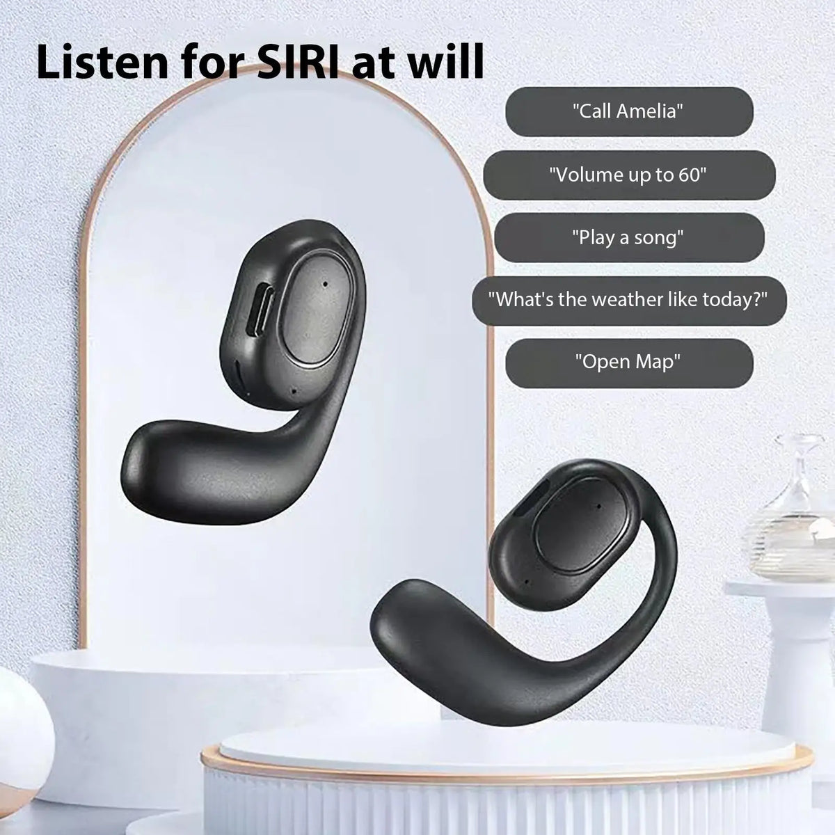 Wireless Open-Ear Sport Headphone – Water-Resistant, 25Hr Battery Wireless Sport Headphone Axl