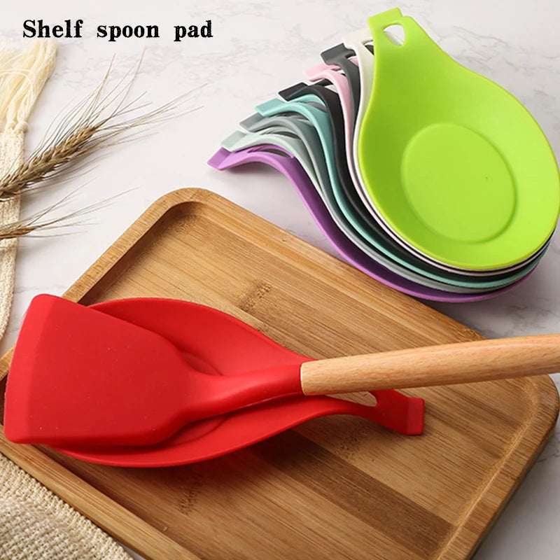 Silicone Spoon Rest & Spatula Holder – Heat Resistant Kitchen Tray Silicone Spoon Rest Axl