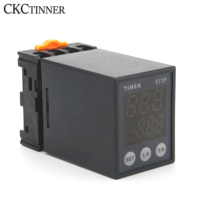 LCD Digital Programmable Time Relay ST3P 12V/24V/220V + Socket Programmable Time Relay Axl