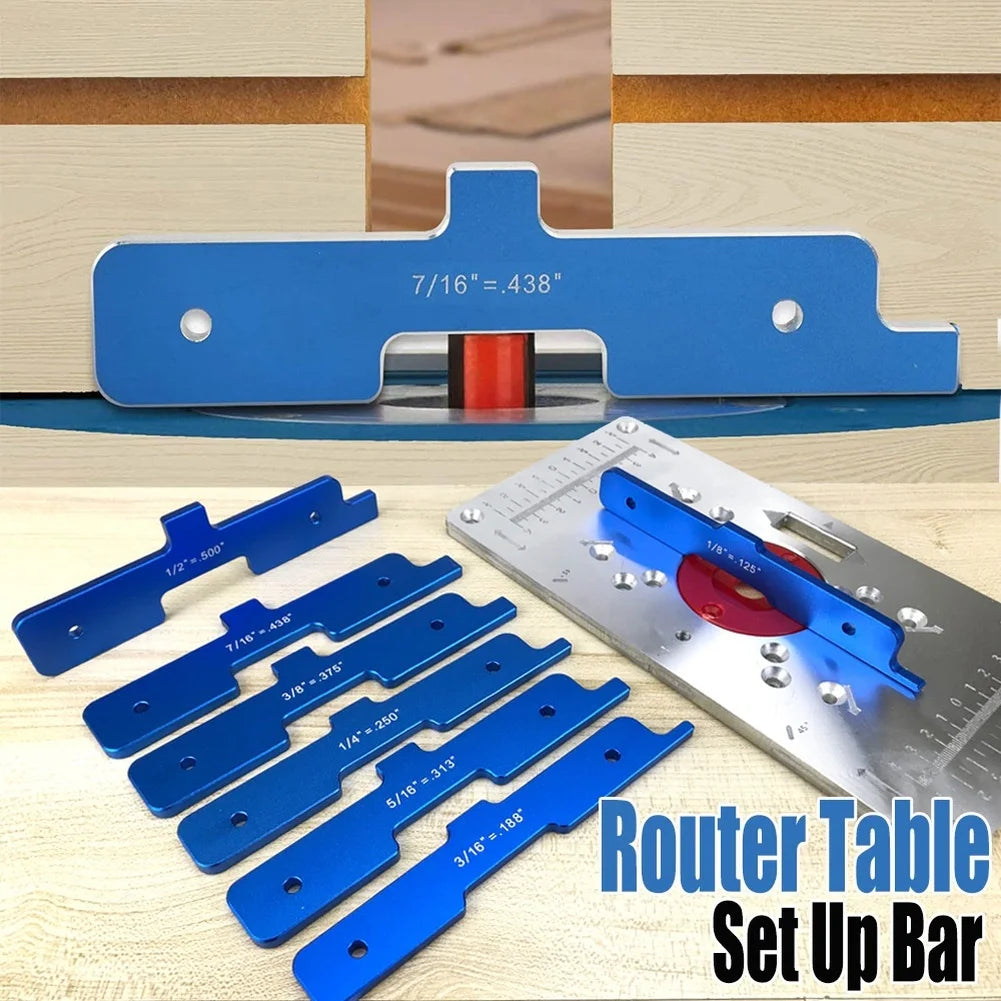 7-Piece Router Bit Height Gauge Block Set | Woodworking Tool Router Gauge Block Set Axl
