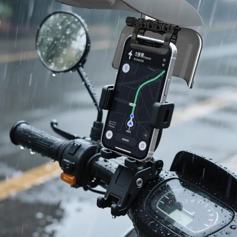 Motorcycle Phone Mount Sun Shade – UV Rain Visor Cover Phone Mount Accessory Axl