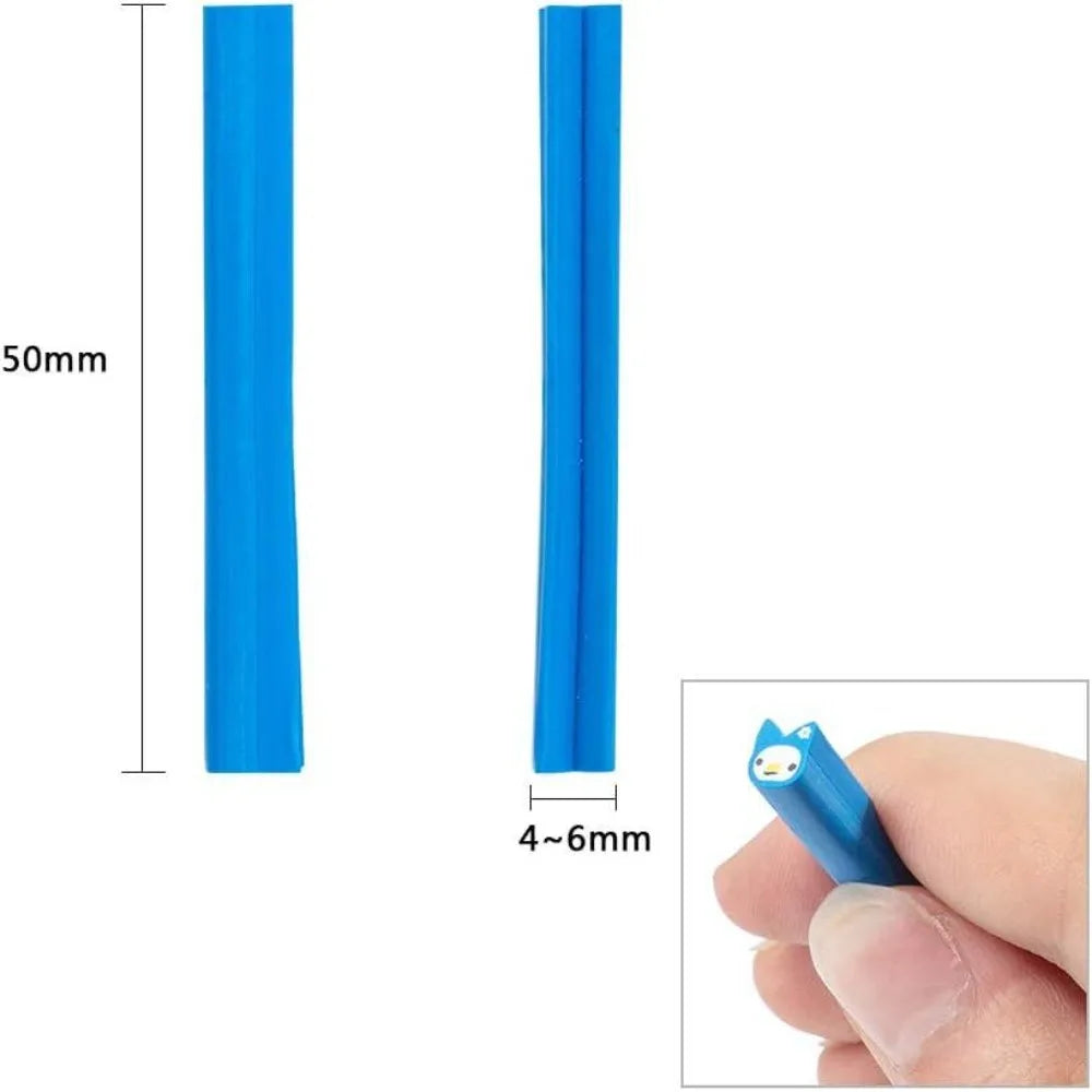 50PCS Polymer Clay Cane Slices – 3D Nail Art Decorations Nail Art Decoration Axl