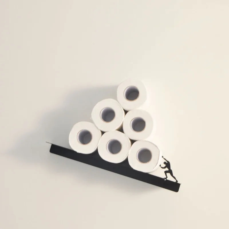 Wall-Mount Iron Toilet Paper & Tissue Holder – Storage Rack Tissue Paper Holder Axl