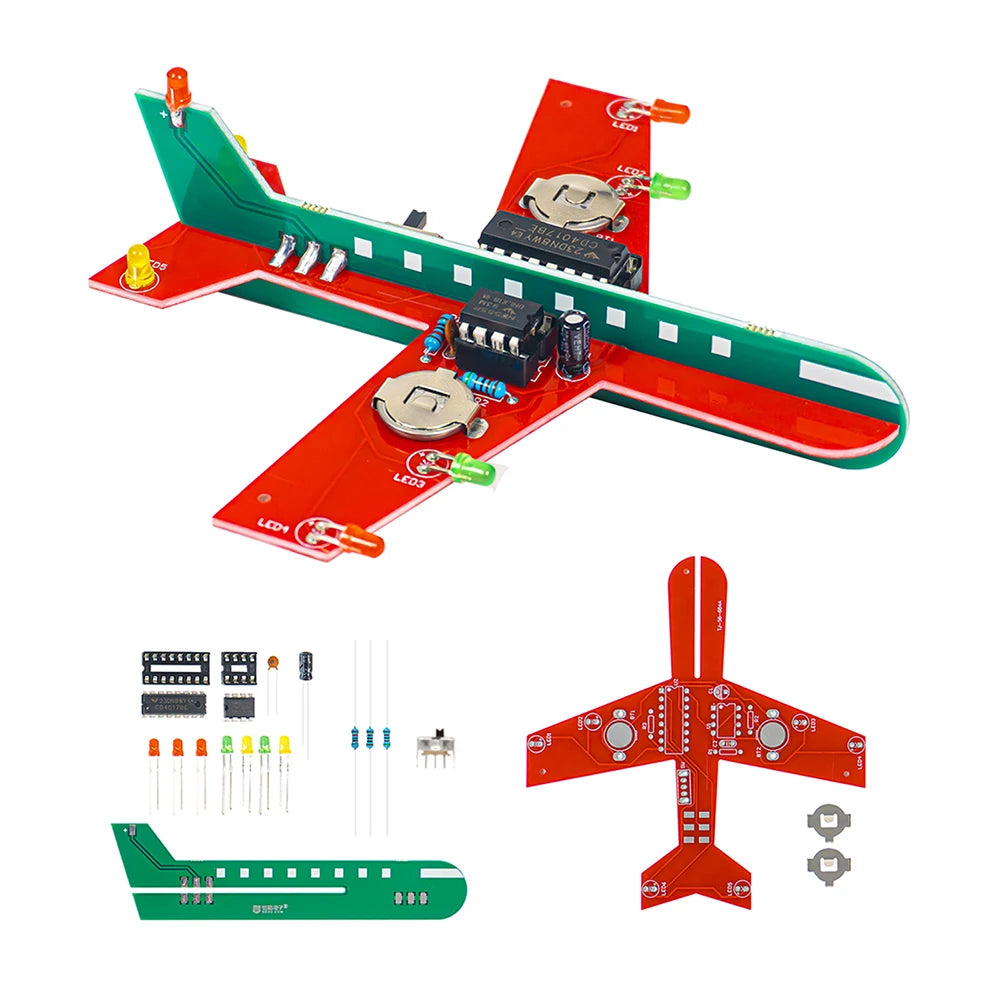CD4017 Airplane Flow Lamp DIY LED Electronics Soldering Kit DIY Electronics Kit Axl Default Title