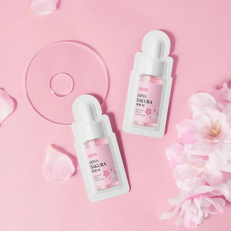 10-Pack Sakura Hyaluronic Acid Face Serum – 1ml Travel Size Face Serum Axl