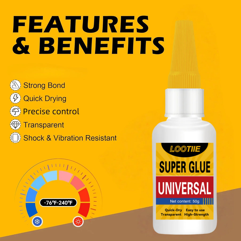 50g Multi-Purpose Super Glue – Clear Instant Bond Adhesive Super Glue Adhesive Axl