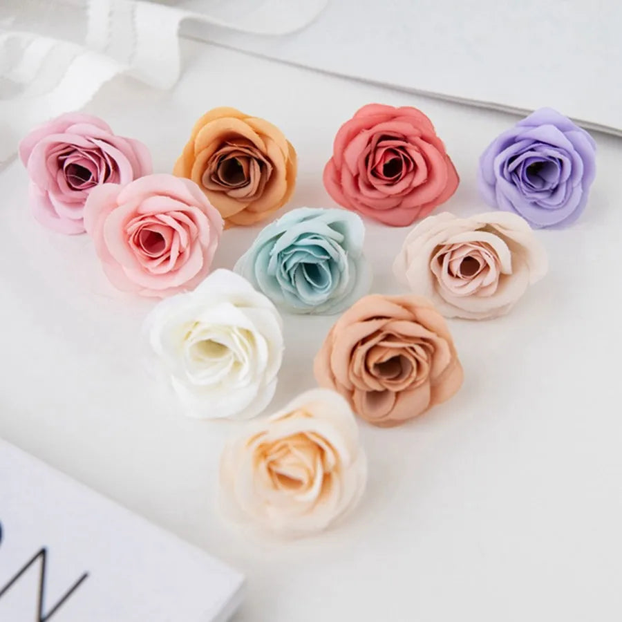 Silk Artificial Rose Heads 5/10Pcs – Wedding & Home Décor Artificial Silk Flowers Axl