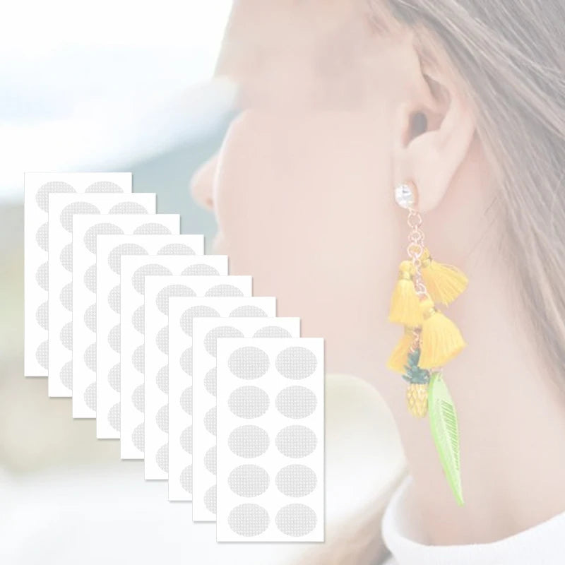 100 Pcs Clear Invisible Earlobe Stickers for Heavy Earrings Earlobe Protector Stickers Axl