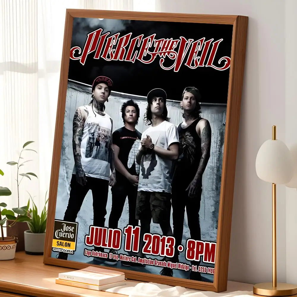 Pierce The Veil HD PVC Wall Poster – Self-Stick Waterproof Wall Art Poster Axl