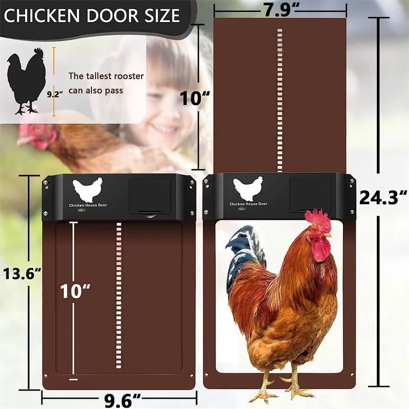 Automatic Chicken Coop Door Opener – Light Sensor Battery Powered Coop Door Opener Axl