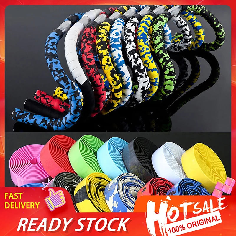 EVA Bicycle Handlebar Tape 2PCS – Reflective Wrap & Bar Plugs Handlebar Tape Axl