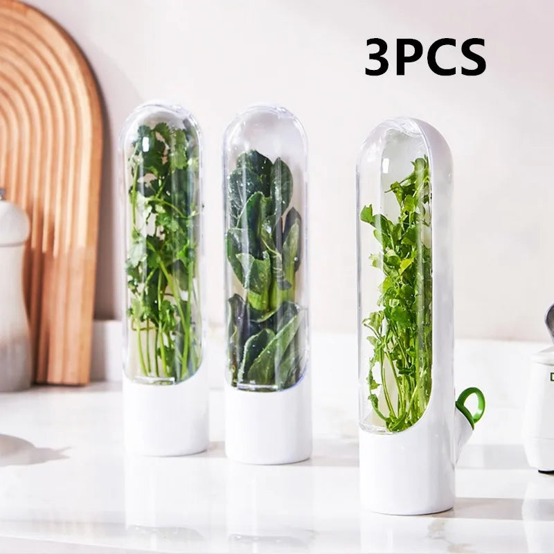 Fresh Herb Keeper Container – Fridge Herb Storage Pod Herb Storage Container Axl