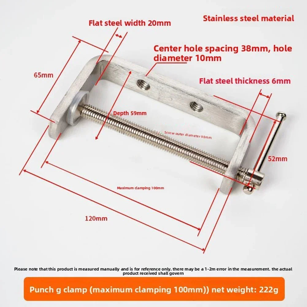 Heavy-Duty G-Clamp Deep Reach C Clamp – Wood & Metalworking Workshop Clamp Axl With holes 0-100mm China Mainland