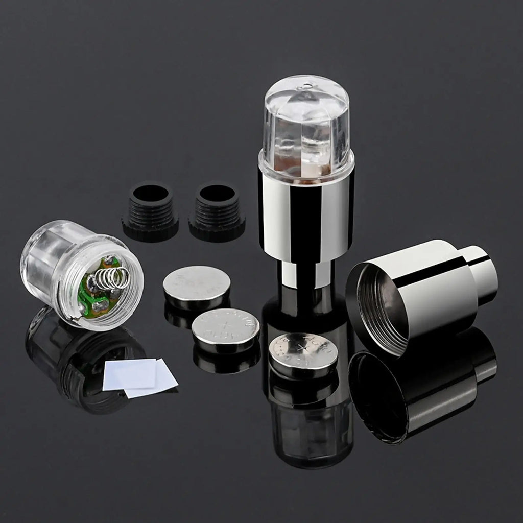 LED Tire Valve Cap Lights 2 Pcs – Car, Bike & Motorcycle Wheels LED Valve Cap Lights Axl