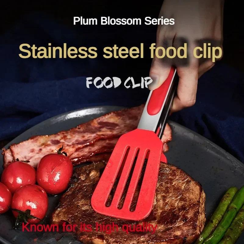Stainless Steel Silicone BBQ Tongs – Non-Slip & Heat Resistant Kitchen Tongs Axl