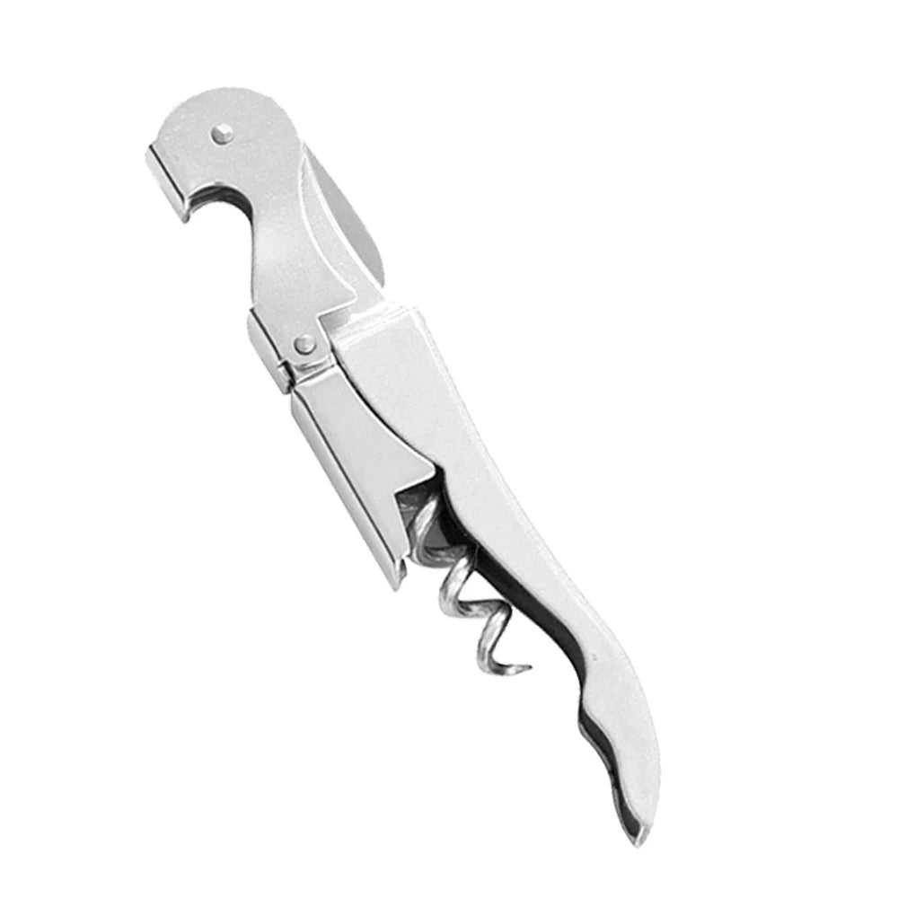 Stainless Steel Corkscrew & Bottle Opener – Multifunction Bar Tool Corkscrew Bottle Opener Axl WHITE