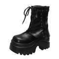 Women's Gothic Punk Platform Combat Boots – 9.5cm Heel Platform Combat Boots Axl black 37