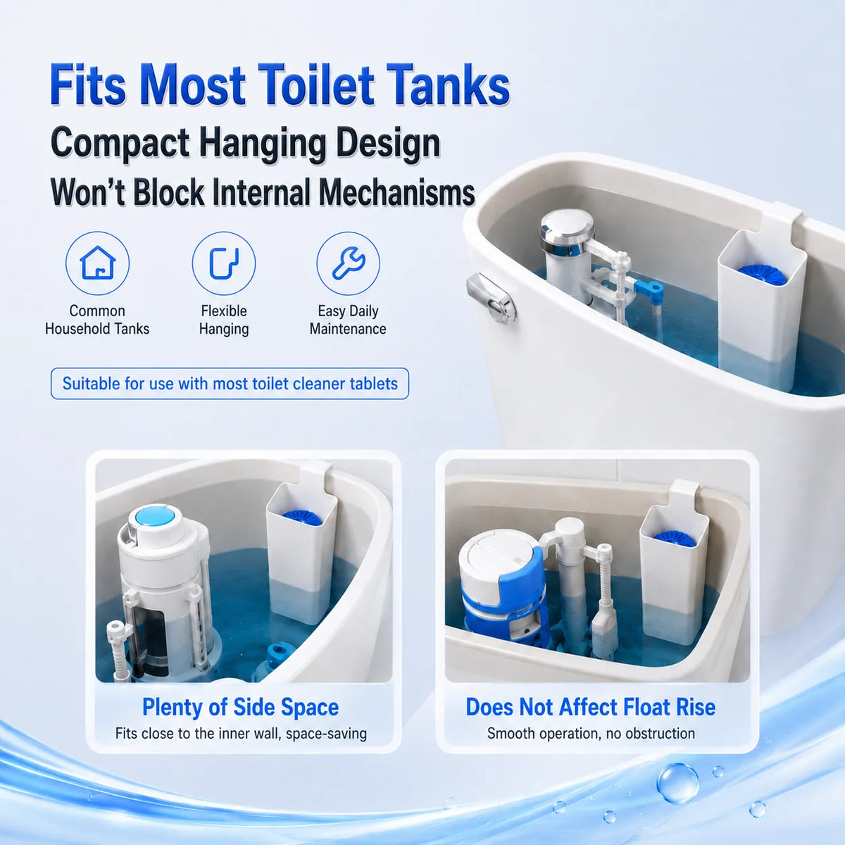 Toilet Tank Slow-Release Cleaner Dispenser + Seat Lifter Toilet Tank Dispenser Axl