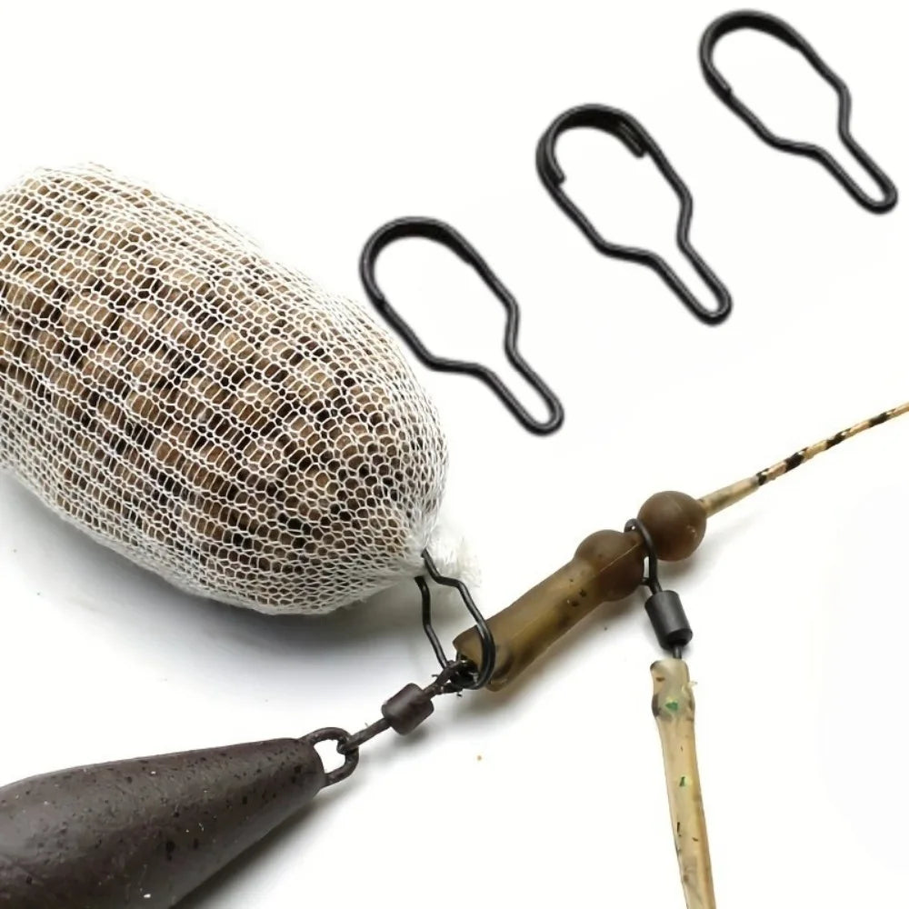 30pcs Metal PVA Bag Clips – Gourd-Shaped Carp Fishing Connectors Carp Rig Clips Axl