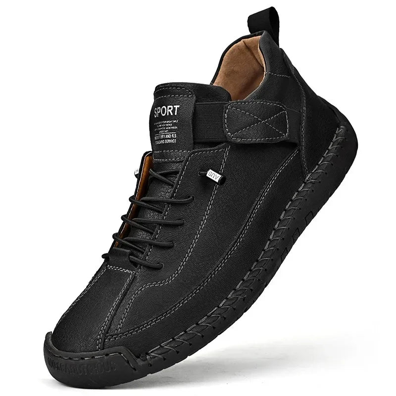AZGB Women's Platform Loafers – Breathable Handmade Sneakers Women's Platform Loafers Axl Black 44