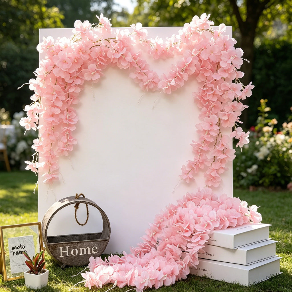 Artificial Silk Sakura Garland – Wedding & Party Floral Decor Silk Flower Garland Axl