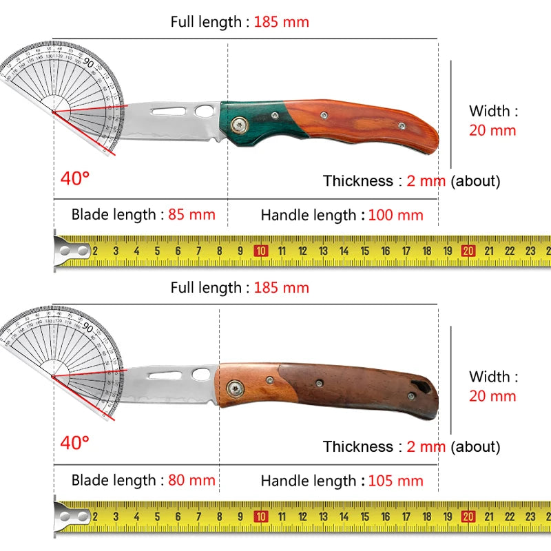 Folding Pocket Knife – Stainless Steel Boning & Fruit Knife Folding Kitchen Knife Axl